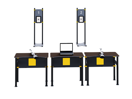 Комплекс для стрельбы из электронного оружия из положения сидя и с опорой локтей о стол или стойку (2 направления)
